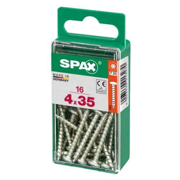 VIJAK CILINDRIČNA GLAVA SPAX TRX 4X35 V ZAVITKU 16 KOS