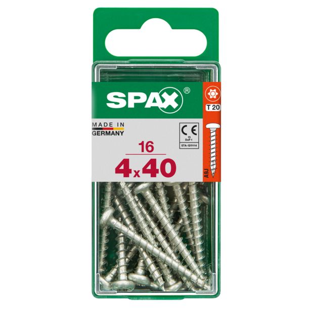 VIJAK CILINDRIČNA GLAVA SPAX TRX 4X40 V ZAVITKU 16 KOS