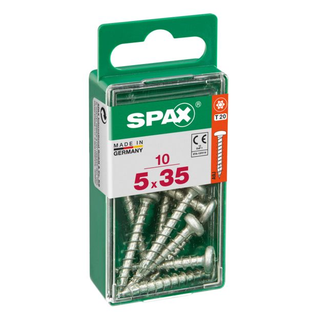 VIJAK CILINDRIČNA GLAVA SPAX TRX 5X35 V ZAVITKU 10 KOS