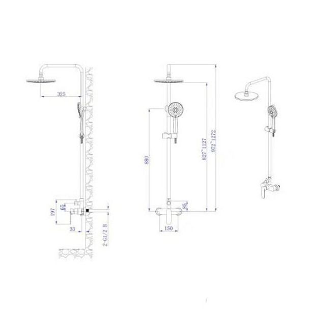 TUŠ SISTEM INTER CERAMIC S TUŠ ROČKO 5 FUNKCIJ KROM