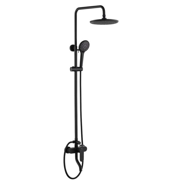 TUŠ SISTEM INTER CERAMIC S TUŠ ROČKO 5 FUNKCIJ MAT ČRNA