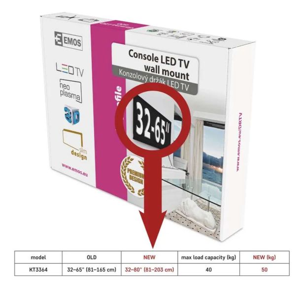 TV NOSILEC EMOS KONZOLNO DRŽALO TV 81CM-165CM (32"-65")