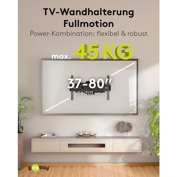 TV NOSILEC GOOBAY MONITOR NOS. STENSKI FULL MOTION L 37" TO 80" 45KG