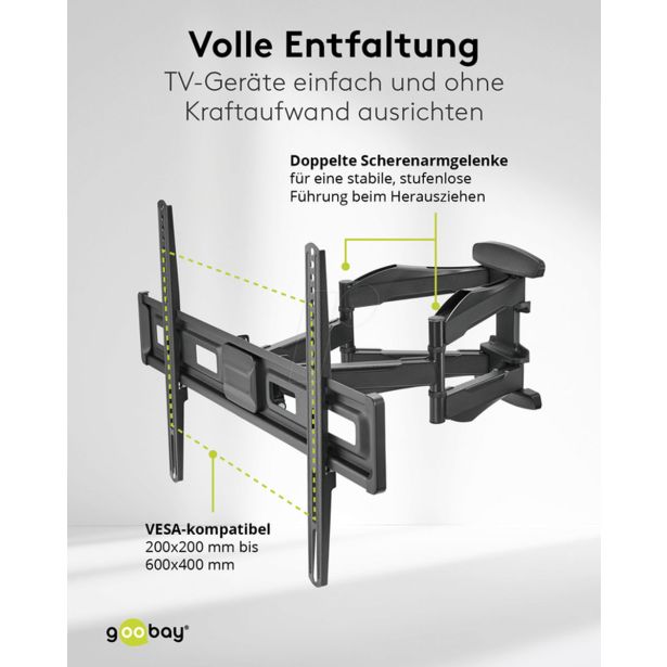 TV NOSILEC GOOBAY MONITOR NOS. STENSKI FULL MOTION L 37" TO 80" 45KG