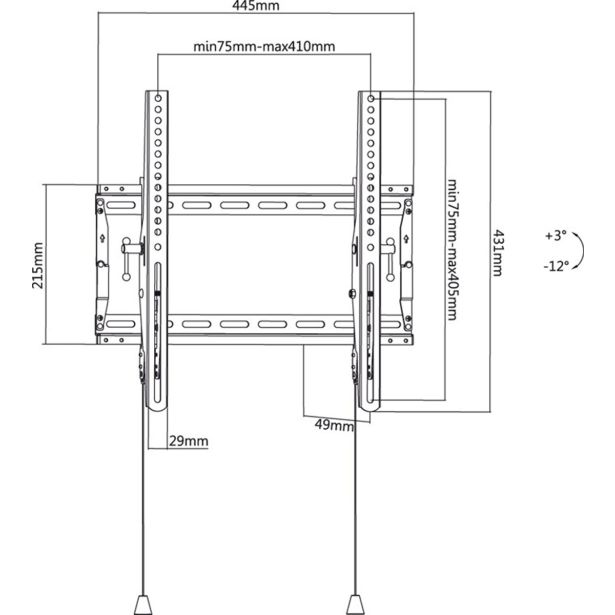TV NOSILEC GOOBAY MONITOR NOS. STENSKI PRO TILT M 32" TO 55" 70KG 49