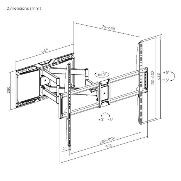 TV NOSILEC ROBAXO RTM-5015F 50" - 105"