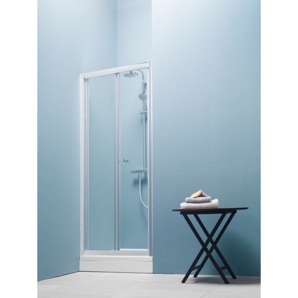 VRATA KABINE ZA PRHANJE KOLPA SAN TVZ/S 90/CH LUNA H185 ZLOŽ. SILVER ČINČILA ST.