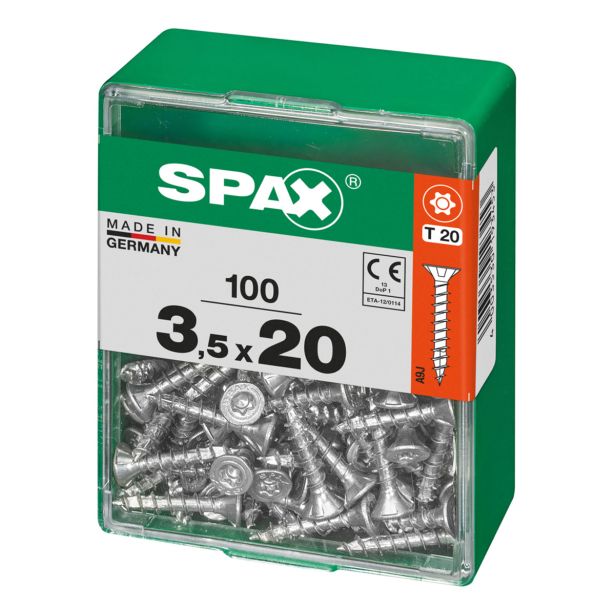 UNIVERZALNI VIJAK SPAX TX 3.5X20 WIROX A2F V ZAVITKU 100 KOS