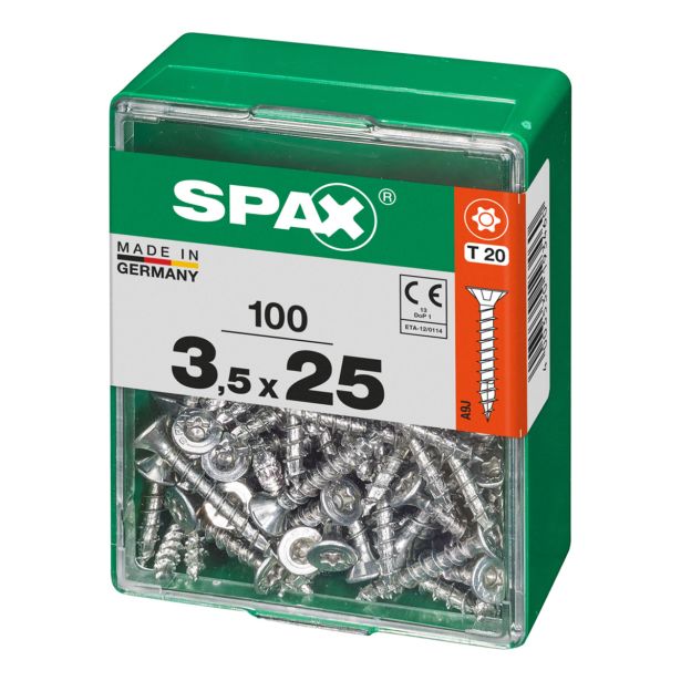 UNIVERZALNI VIJAK SPAX TX 3.5X25 WIROX A2F V ZAVITKU 100 KOS