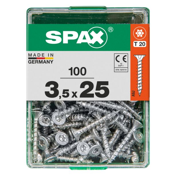 UNIVERZALNI VIJAK SPAX TX 3.5X25 WIROX A2F V ZAVITKU 100 KOS