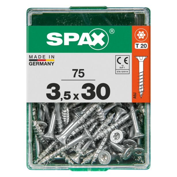 UNIVERZALNI VIJAK SPAX TX 3.5X30 WIROX A2F V ZAVITKU 75KOS