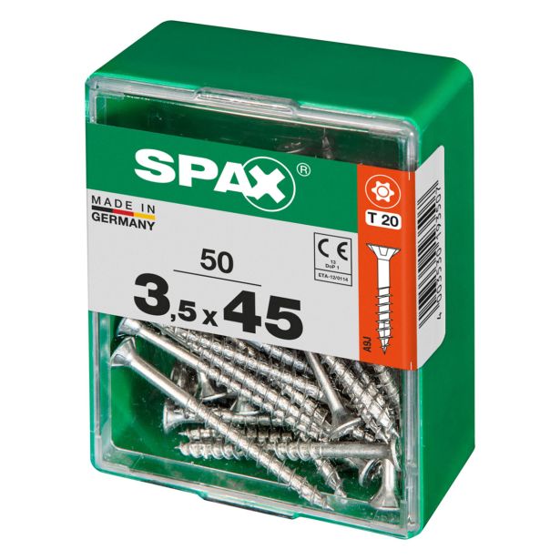 UNIVERZALNI VIJAK SPAX TX 3.5X45 WIROX A2F V ZAVITKU 50KOS