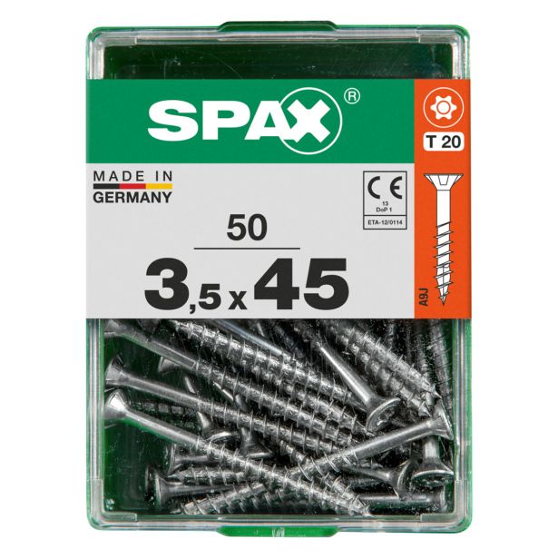 UNIVERZALNI VIJAK SPAX TX 3.5X45 WIROX A2F V ZAVITKU 50KOS