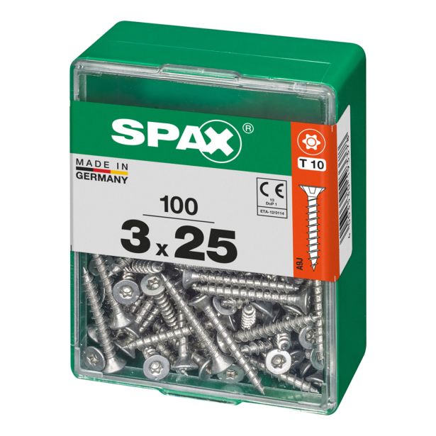 UNIVERZALNI VIJAK SPAX TX 3X25 WIROX A2F V ZAVITKU 100 KOS
