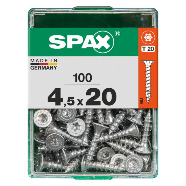 UNIVERZALNI VIJAK SPAX TX 4.5X20 WIROX A2F V ZAVITKU 100 KOS