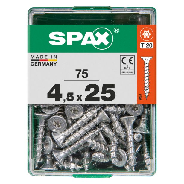 UNIVERZALNI VIJAK SPAX TX 4.5X25 WIROX A2F V ZAVITKU 75 KOS