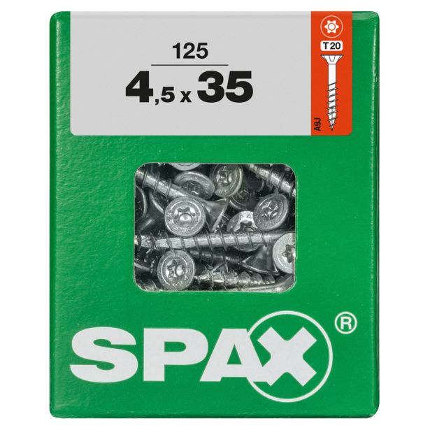 UNIVERZALNI VIJAK SPAX TX 4.5X35 WIROX A2F V ZAVITKU 125 KOS