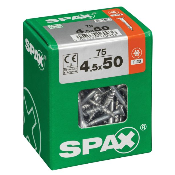 UNIVERZALNI VIJAK SPAX TX 4.5X50 WIROX A2F V ZAVITKU 75KOS