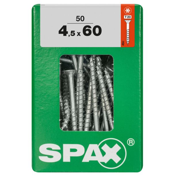 UNIVERZALNI VIJAK SPAX TX 4.5X60 WIROX A2F V ZAVITKU 50KOS