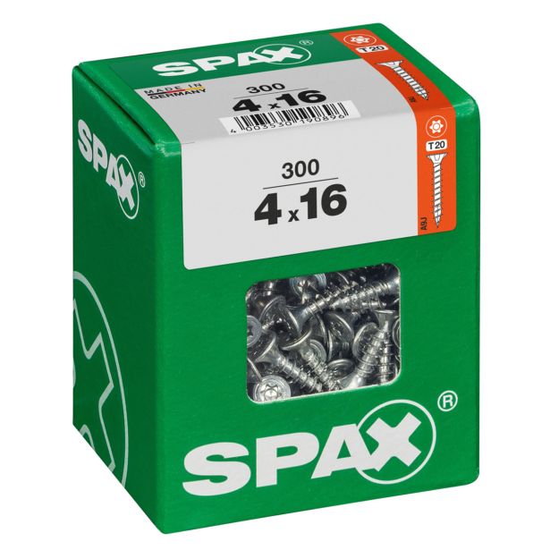 UNIVERZALNI VIJAK SPAX TX 4X16 WIROX A2F V ZAVITKU 300 KOS
