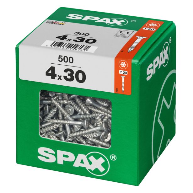 UNIVERZALNI VIJAK SPAX TX 4X30 WIROX A2F V ZAVITKU 500 KOS