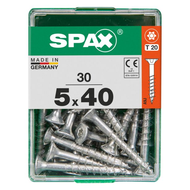 UNIVERZALNI VIJAK SPAX TX 5X40 WIROX A2F V ZAVITKU 30KOS