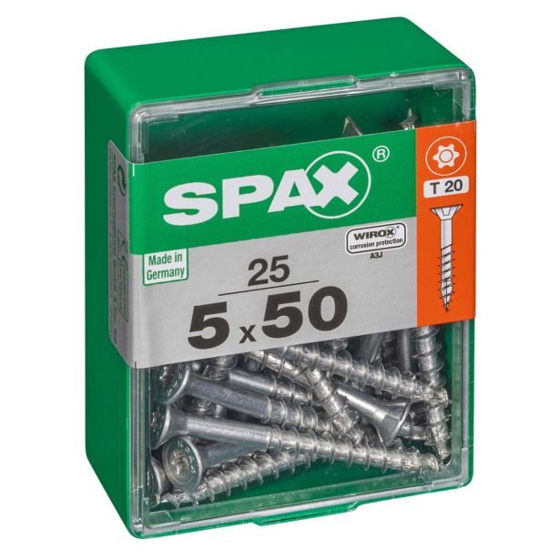 UNIVERZALNI VIJAK SPAX TX 5X50 WIROX A2F V ZAVITKU 25KOS