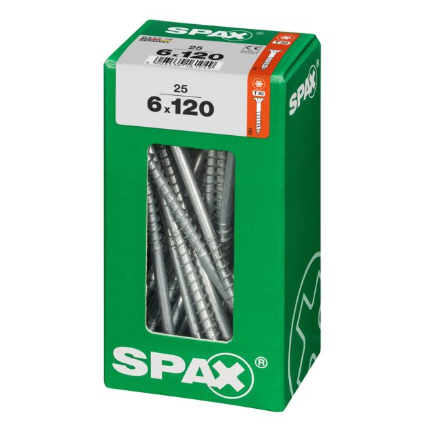 UNIVERZALNI VIJAK SPAX TX 6X120 WIROX A2F V ZAVITKU 25KOS