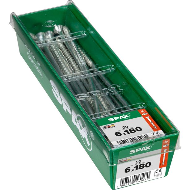 UNIVERZALNI VIJAK SPAX TX 6X180 WIROX A2F V ZAVITKU 20KOS