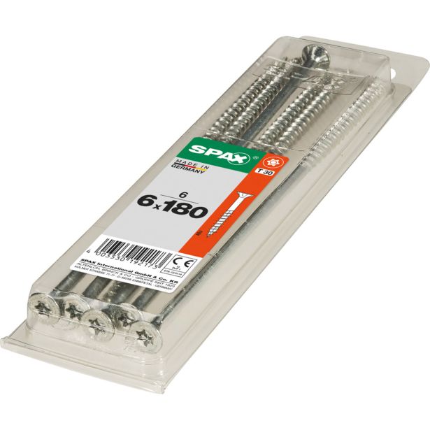 UNIVERZALNI VIJAK SPAX TX 6X180 WIROX A2F V ZAVITKU 6KOS