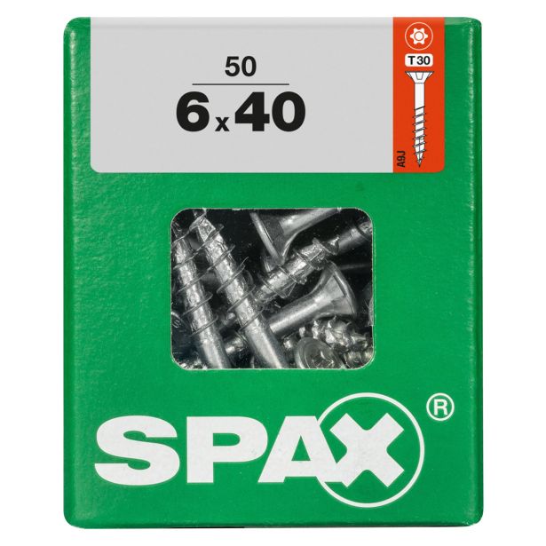 UNIVERZALNI VIJAK SPAX TX 6X40 WIROX A2F V ZAVITKU 50 KOS