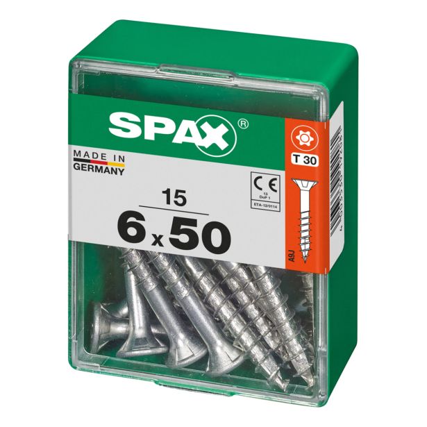 UNIVERZALNI VIJAK SPAX TX 6X50 WIROX A2F V ZAVITKU 15 KOS