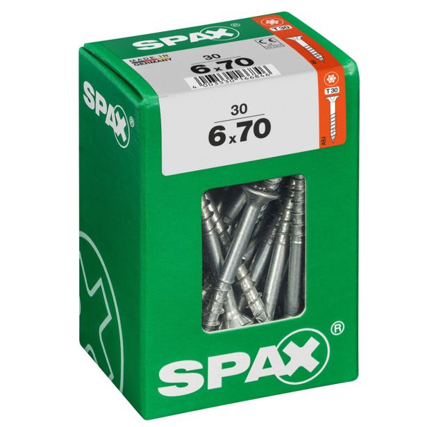 UNIVERZALNI VIJAK SPAX TX 6X70 WIROX A2F V ZAVITKU 30KOS