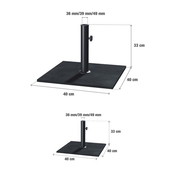 UMB. PODLOGA LAN JEKLO 25KG KV.40X40X33 TEMNO SIVA