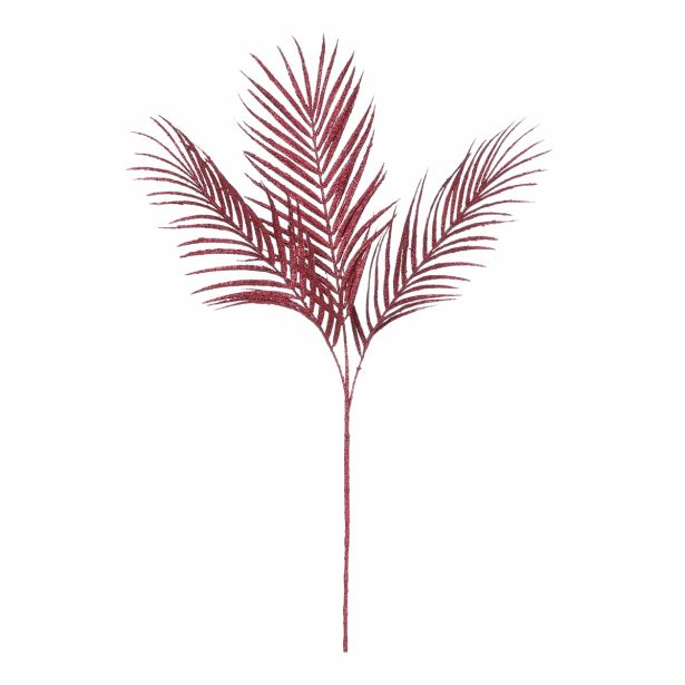 UMETNO CVETJE MICA PALMA RDEČA Z BLEŠČICAMI D80XŠ25XV2CM