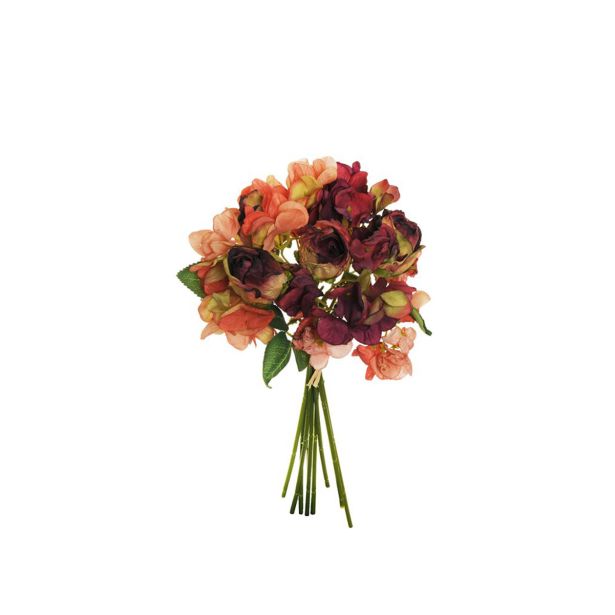 UMETNO CVETJE ŠOPEK VRTNIC SUH VIJOLA/ZELENA/ORANŽNA