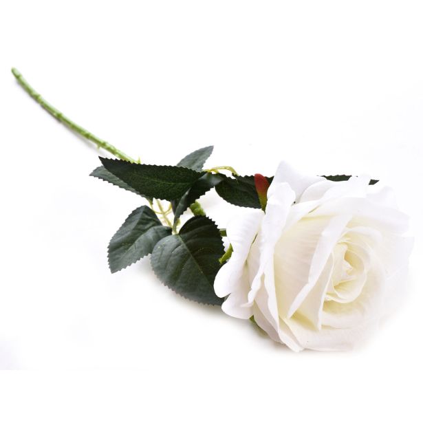 UMETNO CVETJE VRTNICA VEJICA 50 CM BELA ŽAMET