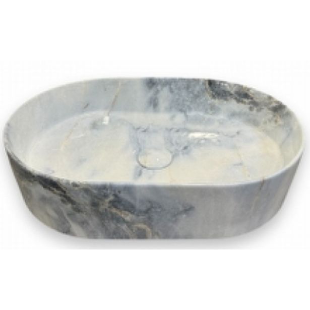 UMIVALNIK FEROTEHNA NANCY OVALNI NADPULTNI 51X34 IZGLED SIVI MARMOR