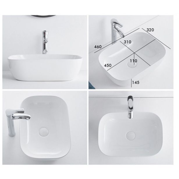 UMIVALNIK INTER CERAMIC NADPULTNI KERAMIČNI ČRN 46X32