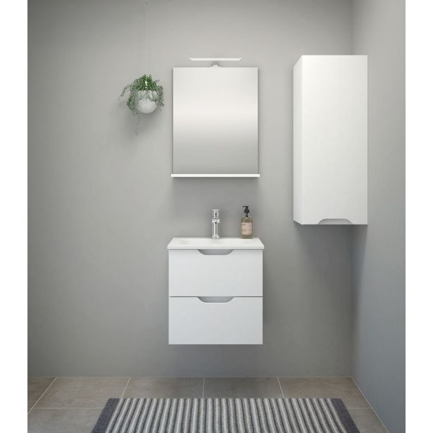 UMIVALNIŠKA ENOTA AQUAESTIL JANA 60 Z UMIVALNIKOM BELA SIJAJ 60.5X40X52