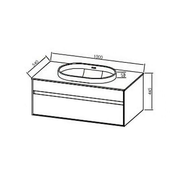 UMIVALNIŠKA ENOTA KOLPA SAN OD 100 BL/WH DONNA BREZ UMIVALNIKA S PREDALOM