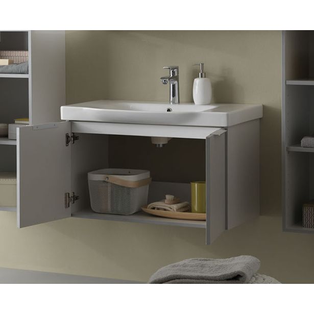 UMIVALNIŠKA ENOTA KOLPA SAN OUL 80 GRAY LANA SIVA S KERAMIČNIM UMIVALNIKOM