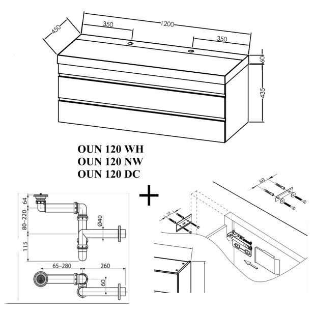 UMIVALNIŠKA ENOTA KOLPA SAN OUN 120 NW NAOMI Z UMIV.