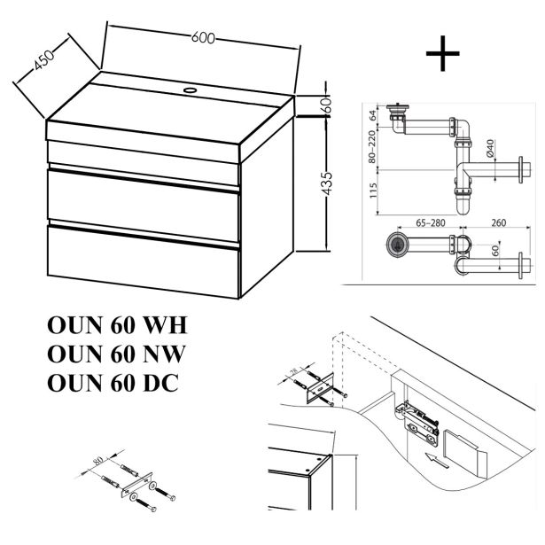 UMIVALNIŠKA ENOTA KOLPA SAN OUN 60 WH NAOMI Z UMIV.