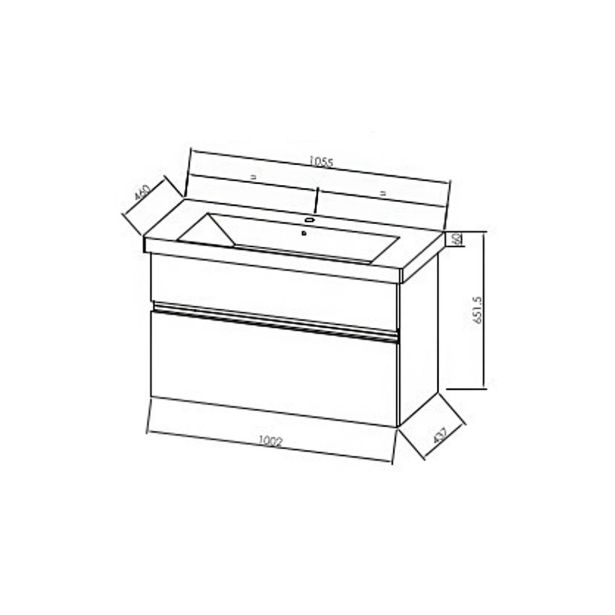 UMIVALNIŠKA ENOTA KOLPA SAN OUO 105 HACI. BL. OXANA KERAM. UMIVALNIK
