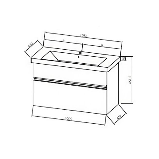UMIVALNIŠKA ENOTA KOLPA SAN OUO 105 WH OXANA BELA KERAM. UMIVALNIK