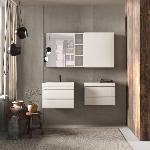 KOPANIŠKA OMARICA Z OGLEDALOM SAN TON 70 WH NAOMI