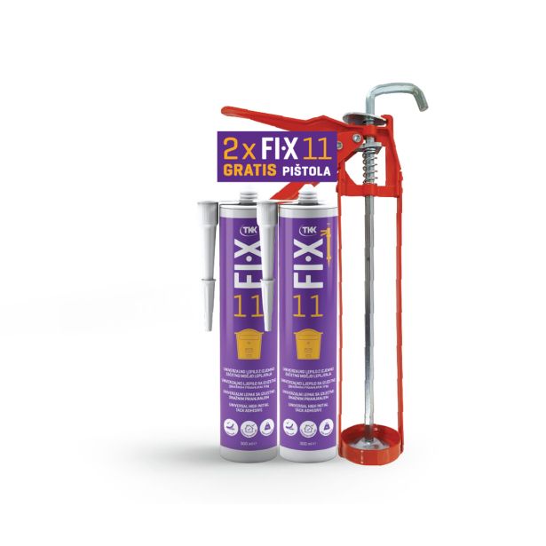 UNIVERZALNO LEPILO FIX 11 2X 300 ML + PIŠTOLA GRATIS