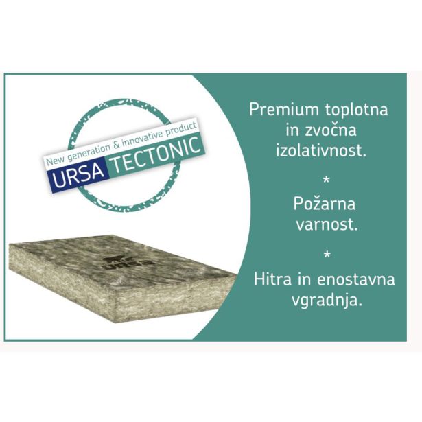 STEKLENA VOLNA ZA FASADE URSA URSA FP BASIC 12 CM PAL=14.4M2 1200X600MM