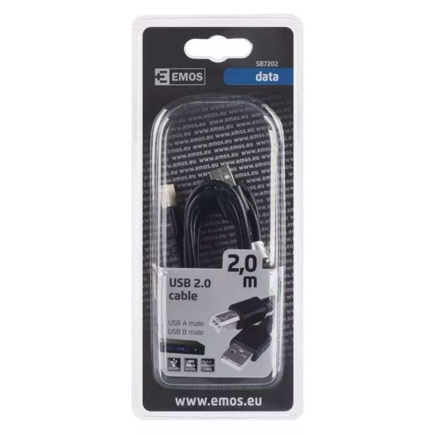 RAČUNALNIŠKI KABEL EMOS USB 2.0 A/M-B/M 2M